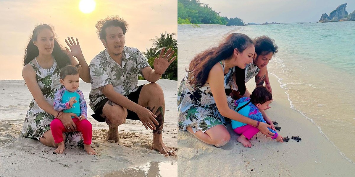 Potret Djiwa, Nadine Chandrawinata's Child, at the Beach Not Just for Play, Taught to Protect Nature from an Early Age