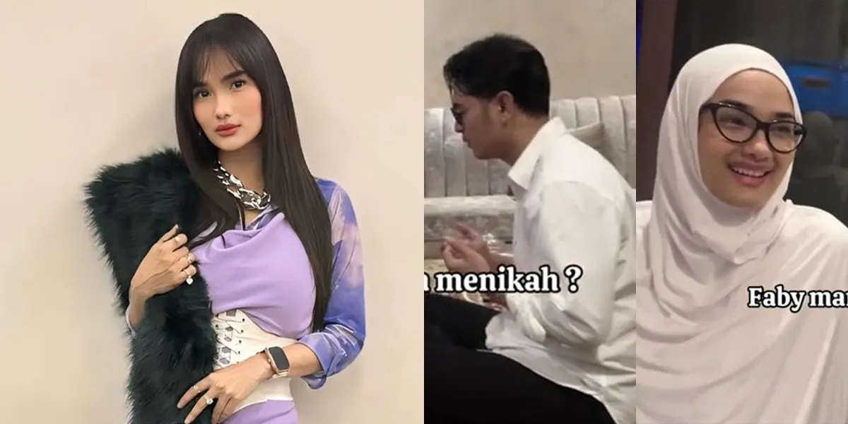 Portrait of Faby Marcelia and Ichal Muhammad Allegedly Having a Simple Unofficial Wedding