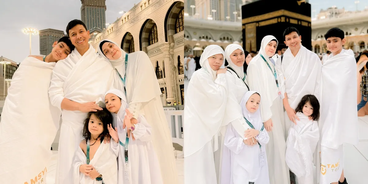 Portrait of Fairuz A Rafiq's Family Umrah, Inviting Their Children's Caregivers