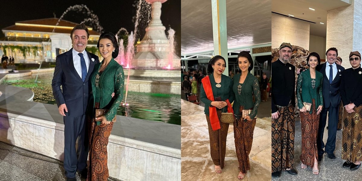 Portrait of Farah Quinn Inviting her Foreign Husband to the Princess Solo's Birthday Event at the Palace, Beautiful in Traditional Kebaya - Husband Looks Handsome and Dashing