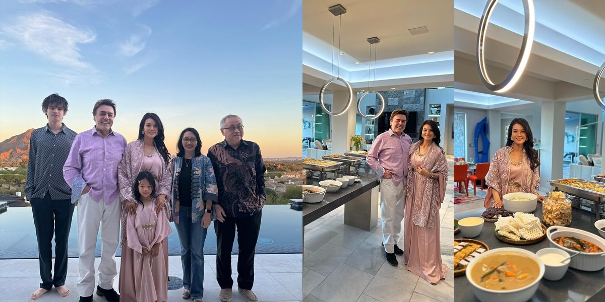 Portrait of Farah Quinn Holding Bukber at Her Luxury Home in America, Inviting Indonesian Consulate Officials - Handsome Husband Accompanies