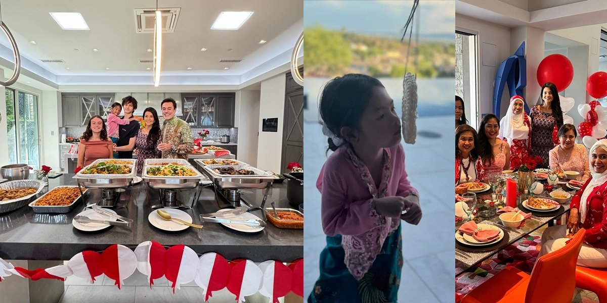 Farah Quinn's Portrait Celebrating Indonesia's Independence Day 79 in America, Hosting a Crackers Eating Contest - Serving Archipelago Cuisine