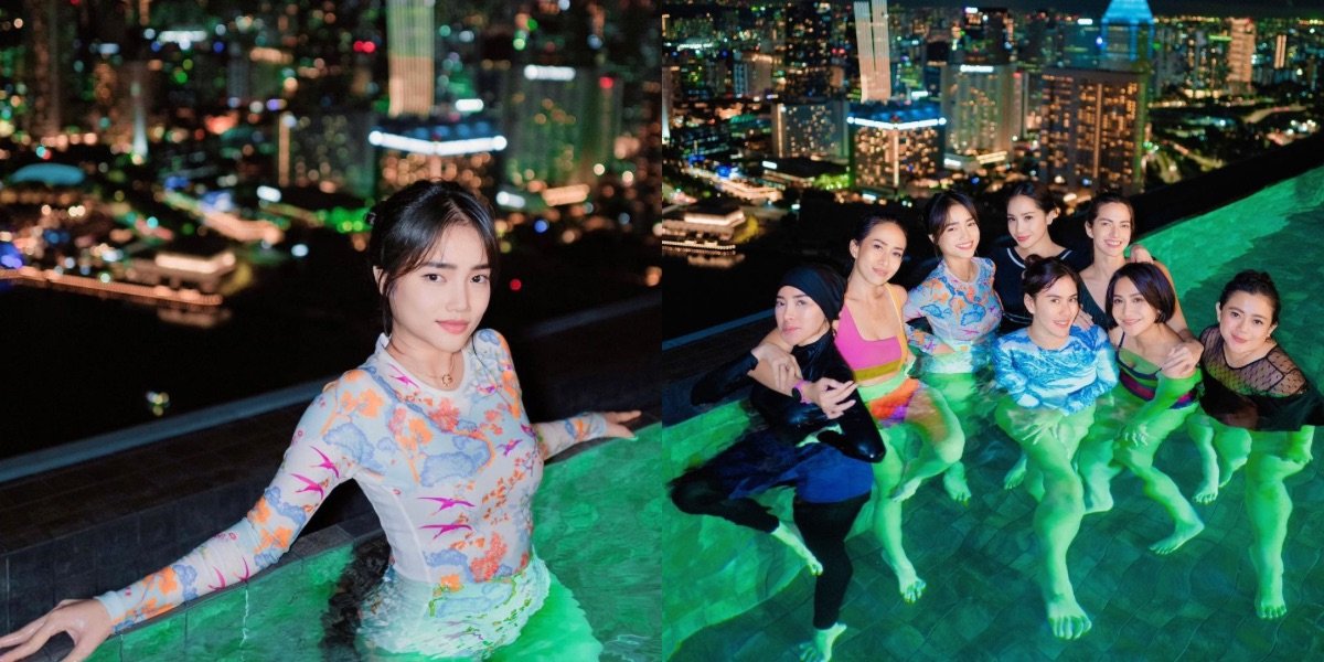 Portrait of Fuji Swimming at Marina Bay Sands with Nagita Slavina to Nia Ramadhani Called Netizens More Classy Circles Everywhere