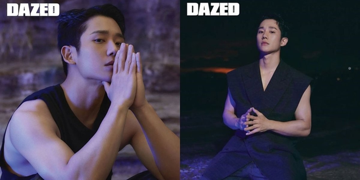 Handsome Portrait of Jung Hae In in DAZED Korea Magazine Photoshoot, Showing Prominent Biceps and Exuding Charismatic Charm!