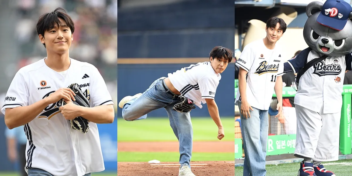 Handsome Portrait of Lee Do Hyun Throwing the Ceremonial Pitch at the Doosan Bears Match