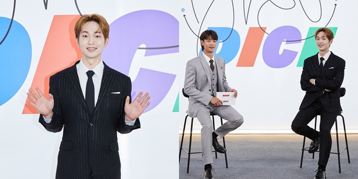 Portrait of Handsome Onew SHINee at 'Dice' Press Conference, Accompanied by Choi Minho as MC