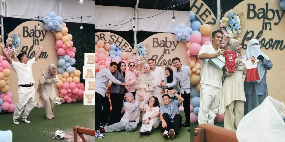 Portrait of Adiba Khanza's Gender Reveal, Egy Maulana Vikri Kicks the Ball and the Result...
