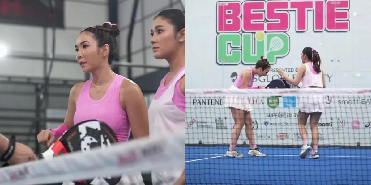 7 Photos of Gisella Anastasia Partnering with Naysila Mirdad, Competing in Padel Against Nagita Slavina