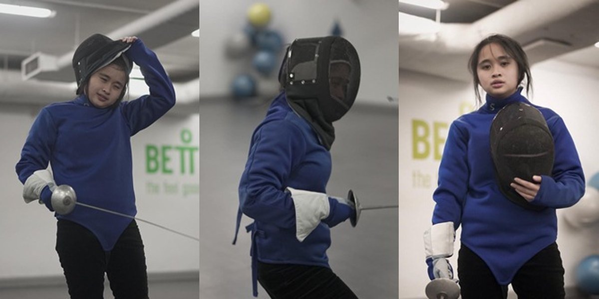 Portrait of Gritte Agatha Practicing Fencing, Exciting Adrenaline Rush