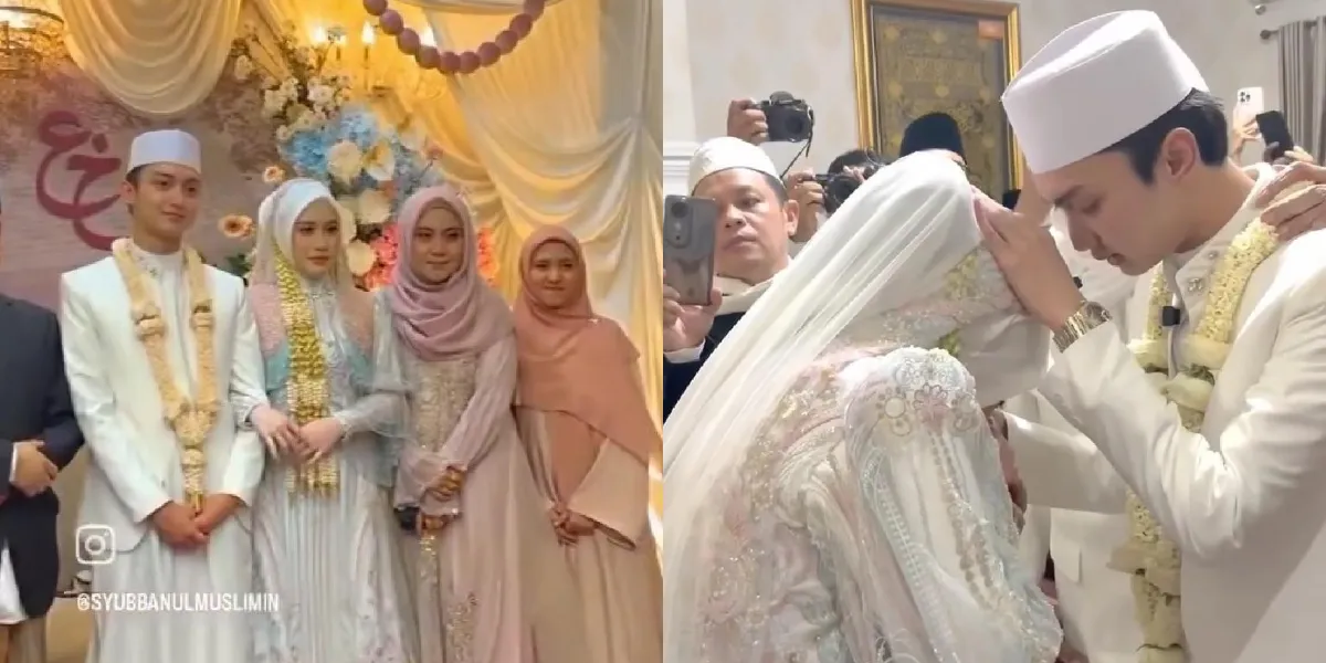 Portrait of Gus Azmi Officially Married to Khansa Mariska, Held Simply