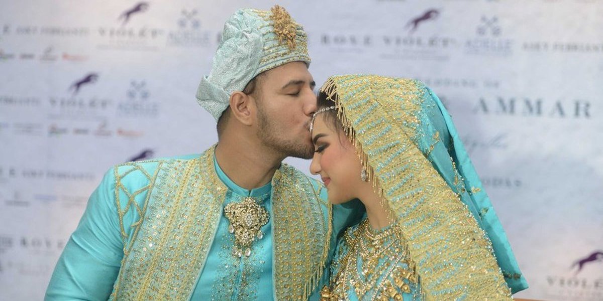 Portrait of Ammar Zoni and Irish Bella's Blue Wedding