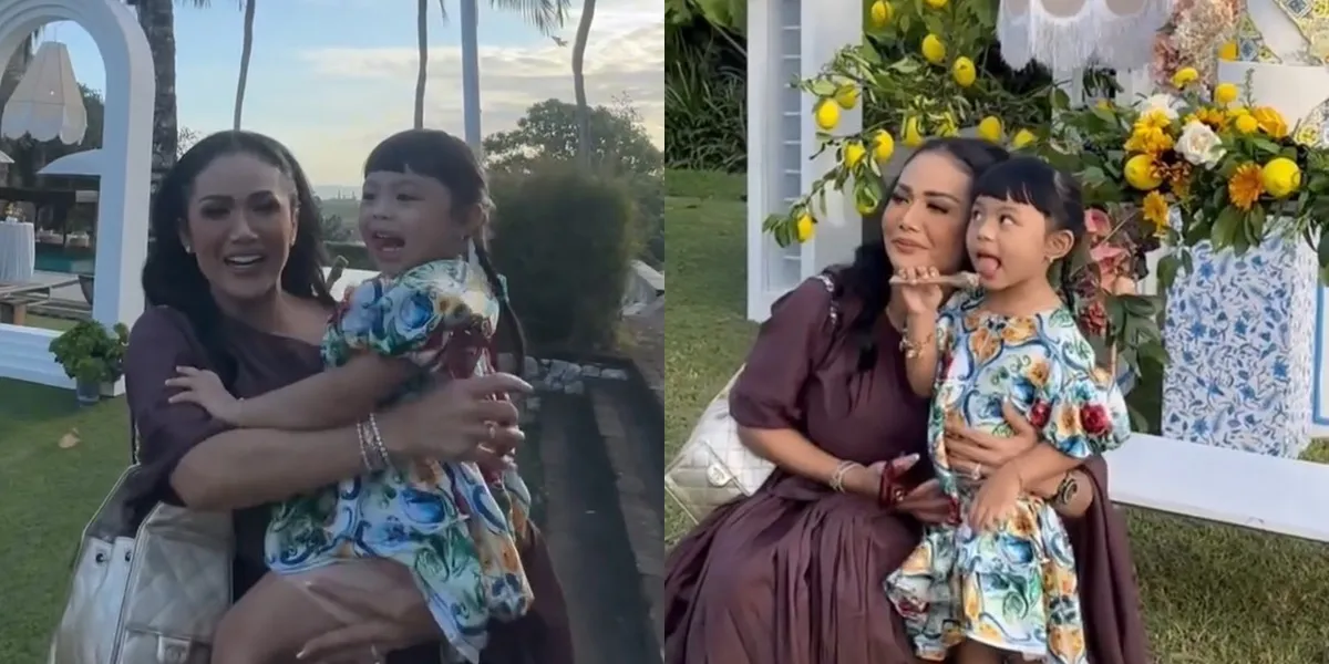 The Exciting Portrait of Kris Dayanti and Ameena When They Meet, Both Grandchildren Are Cute