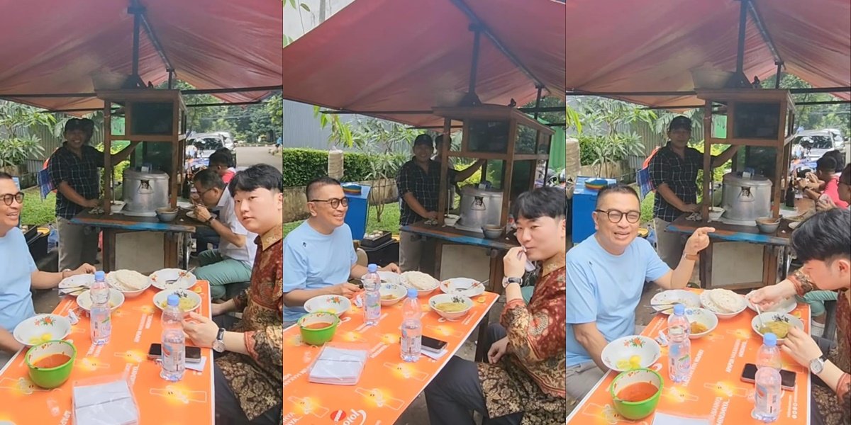 Portrait of Helmy Yahya Inviting His Korean Son-in-Law to Eat Street Food, Calls It Really Delicious and Loves It - Surprised by the Price