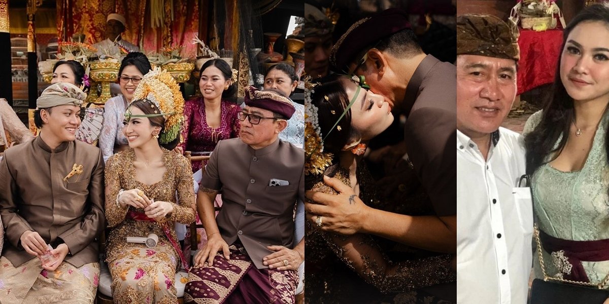 Portrait of I Gede Suraharja, Mahalini's father, who allows his daughter to convert religions to follow Rizky Febian, his prestigious occupation