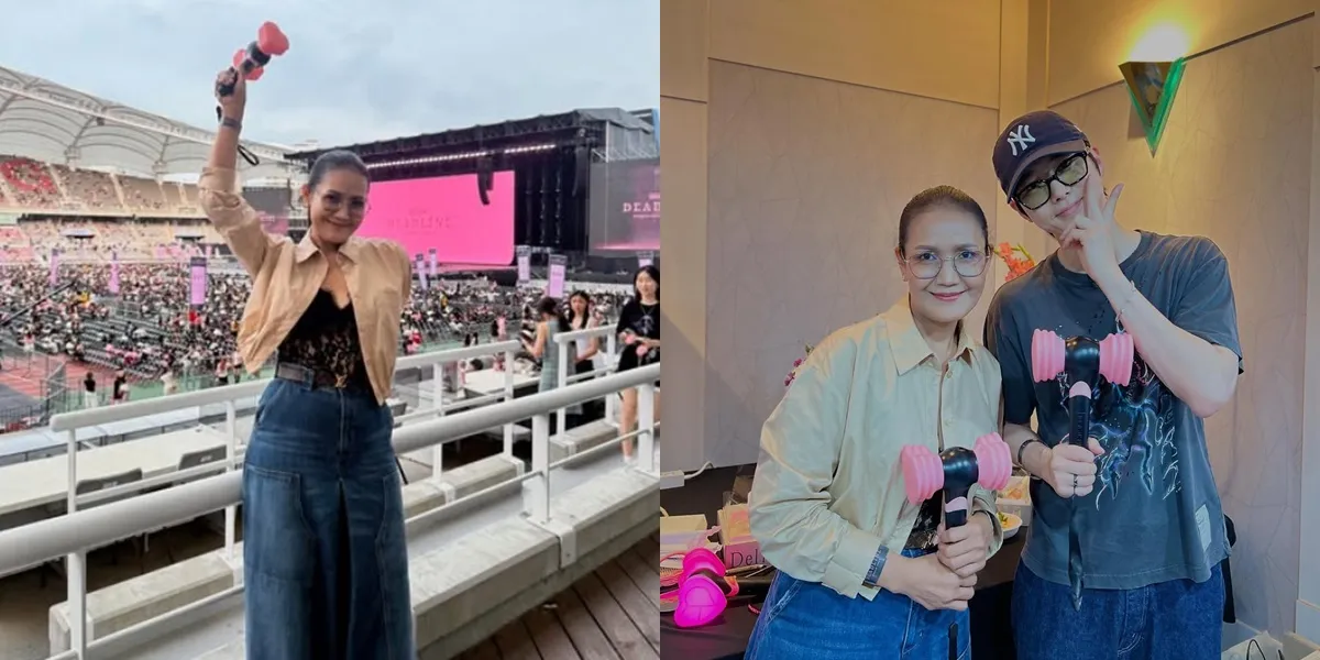 A Portrait of Lisa BLACKPINK's Mother Posing with Suho EXO to Kentaro Sakaguchi at the DEADLINE Seoul Concert