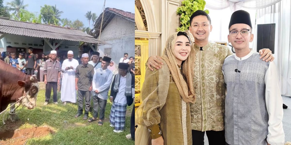 Portrait of Eid al-Adha and Ruben Onsu's First Sacrifice, Praying in Congregation with Celebrity Friends