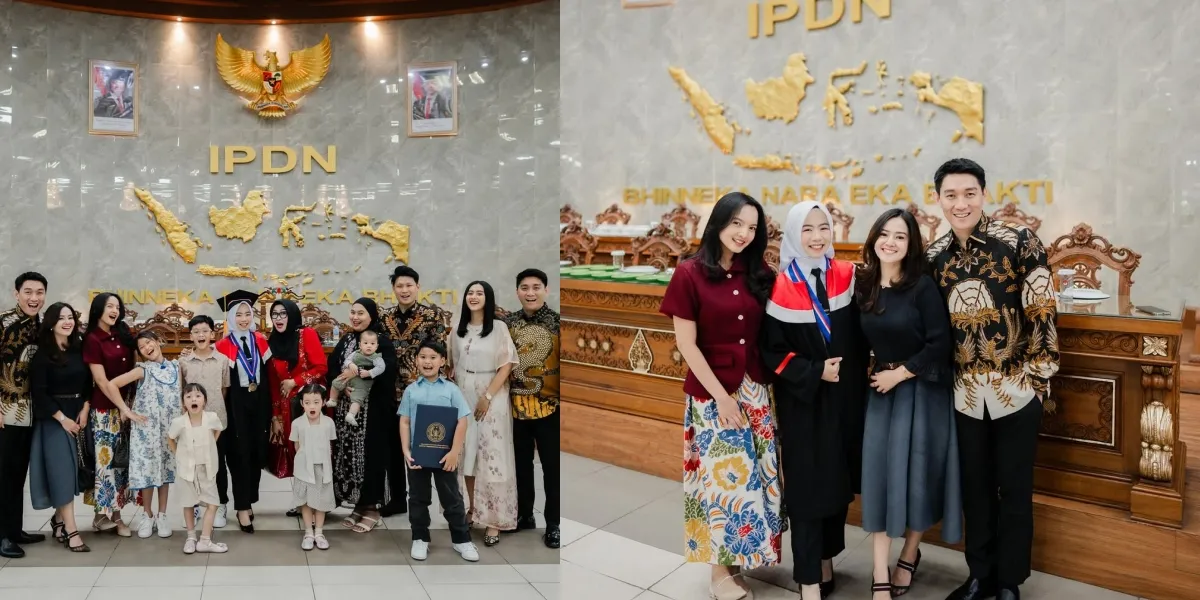 Portrait of Ifan Seventeen with Family Attending His Youngest Sibling's Graduation from IPDN