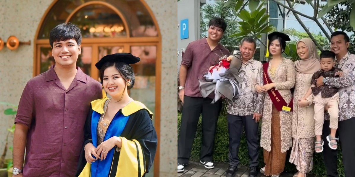 Portrait of Indah, Frans Faisal's Future Wife, Graduating with a Master's Degree, the First in Her Family to Complete a Master's Degree