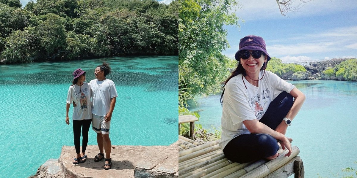 Beautiful Photos of Indah Permatasari and Arie Kriting Enjoying Vacation in Sumba, Their Child's Face Still Hidden - Netizens Focused on Their Cute Thighs Instead