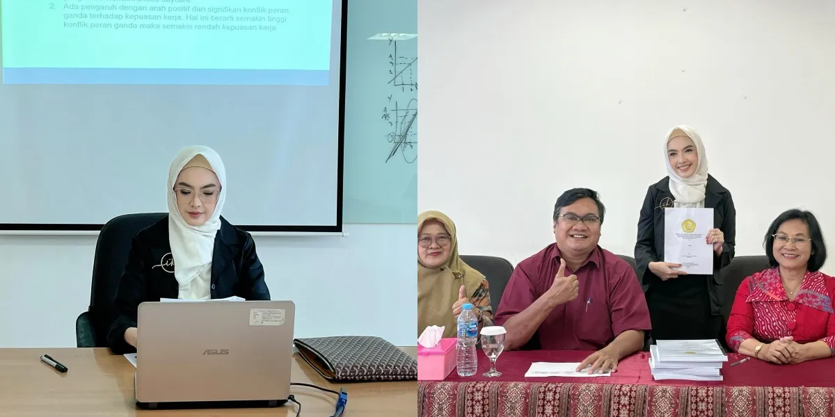 Portrait of Inggrid Kansil Graduating from Thesis Defense, Becomes Master of Psychology