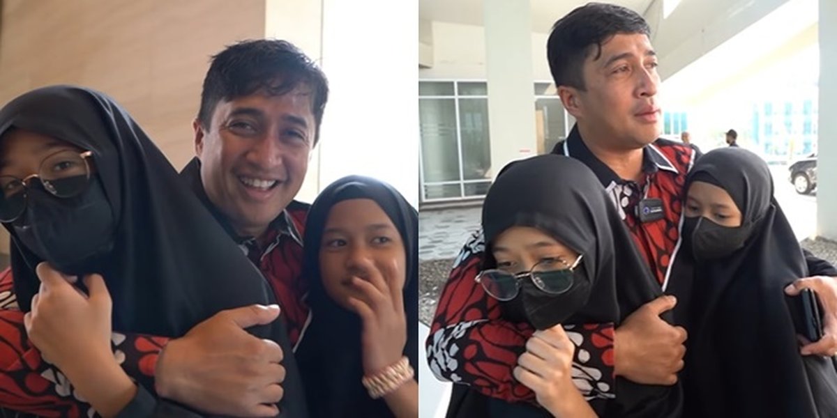 Portrait of Irfan Hakim Crying Continuously When Sending His Twin Children to Boarding School, Can't Bear to Separate