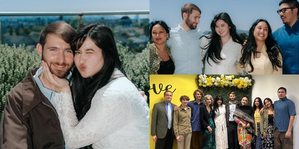 7 Portraits of Stephanie Poetri's Siblings at Her Younger Sister's Wedding, Showcasing Happy Smiles