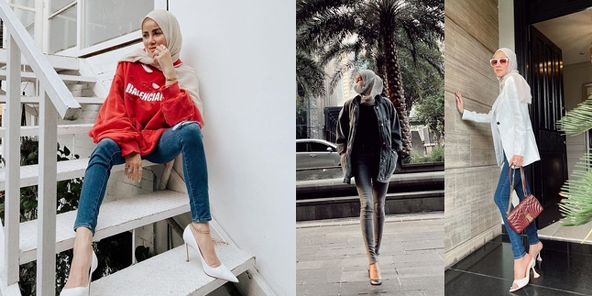 Portrait of Olla Ramlan's Slim Legs that Always Attract Attention, Making People Envious