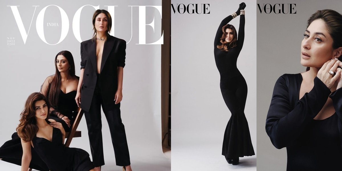 Potret Kareena Kapoor - Kriti Sanon and Tabu Become Cover of Vogue India, Hot Bollywood Trio!