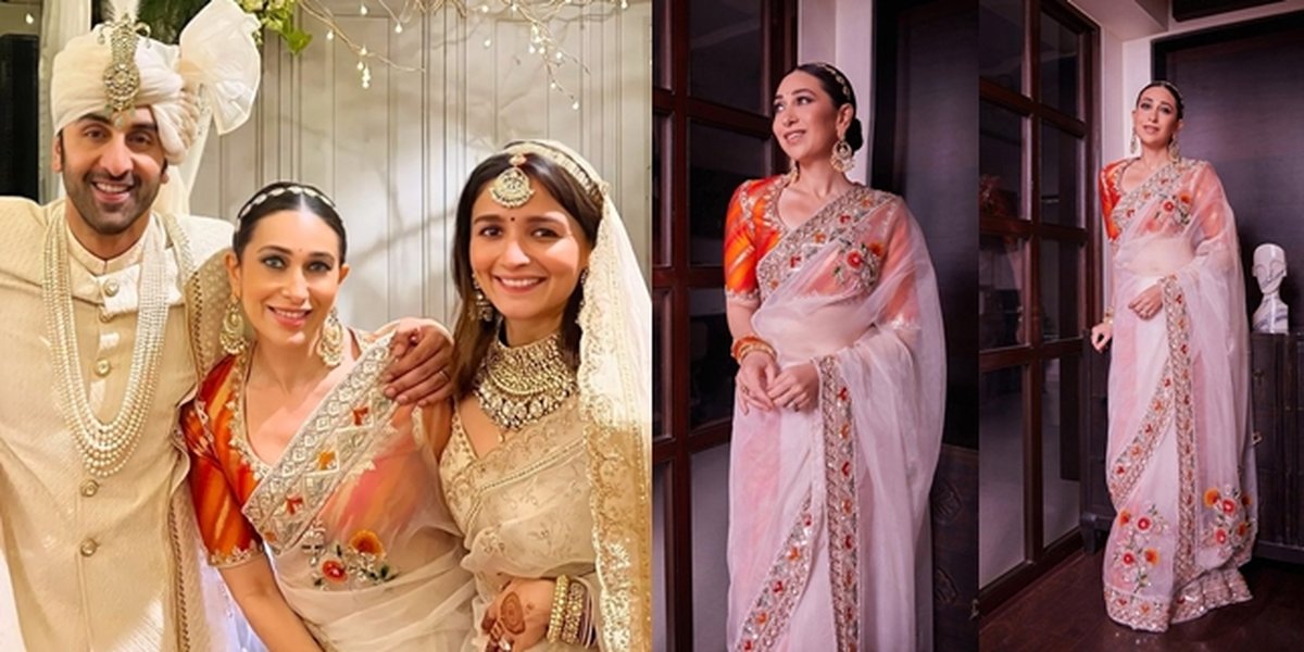 Karisma Kapoor's Portrait at Ranbir Kapoor and Alia Bhatt's Wedding, Elegant and Colorful