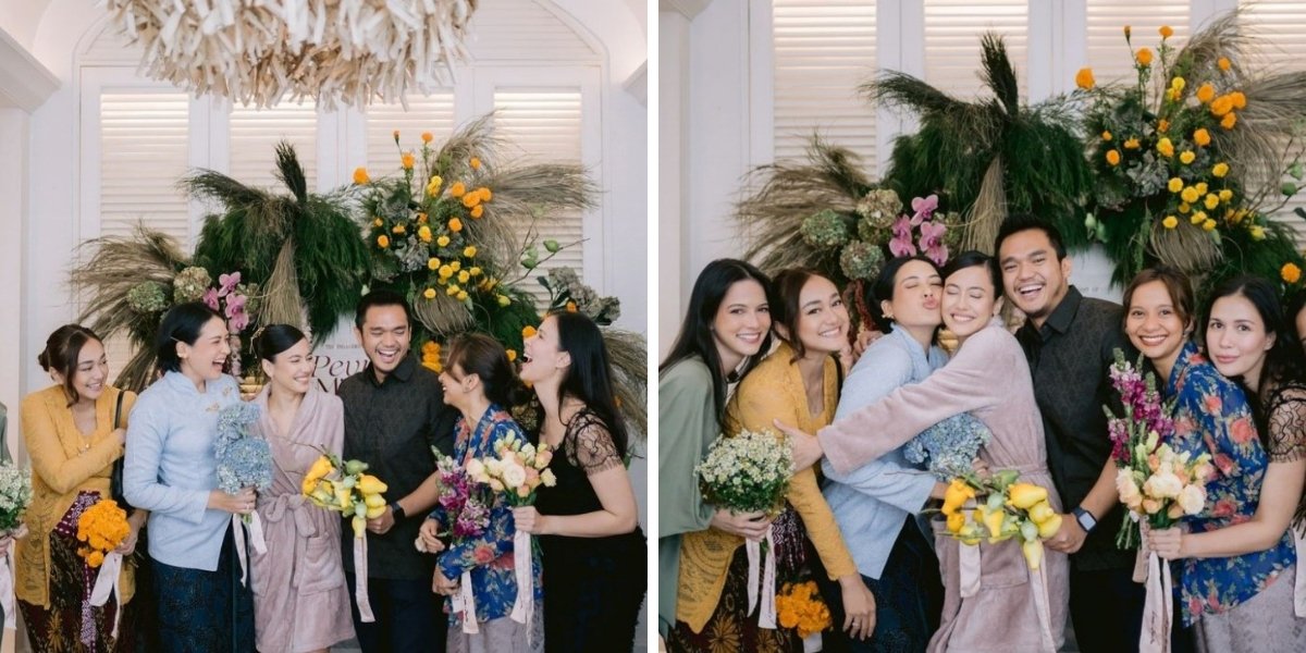 Portrait of the Closeness of Pevita Pearce and Her Friends at Her Engagement Event Invited in an Unexpected Way