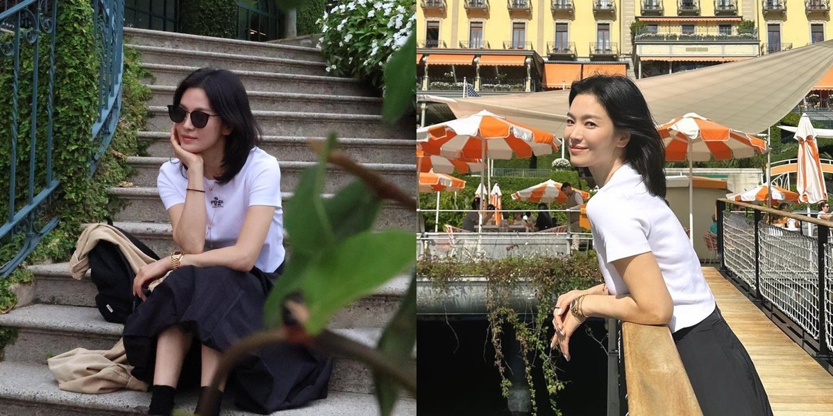 The Beauty Portrait of Song Hye Kyo is No Less Stunning than the Scenery of Italy, Squatting and Photographed from Behind Still Neomu Yeppo 