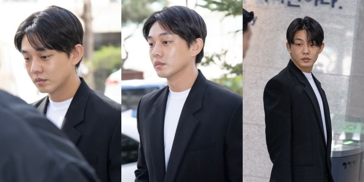 The First Appearance of Yoo Ah In After Drug Case, Coming to the Police Station with Empty Stare - Bowing and Silent