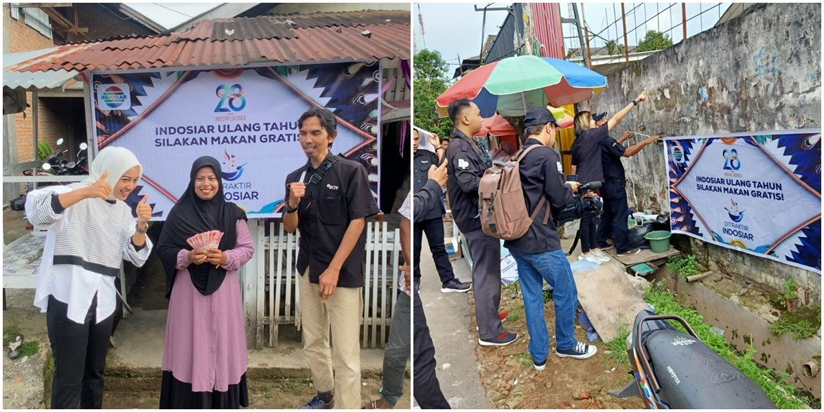 Portrait of DITRAKTIR INDOSIAR's Excitement, Traders' Goods Bought Out - Distributed for Free to the Community