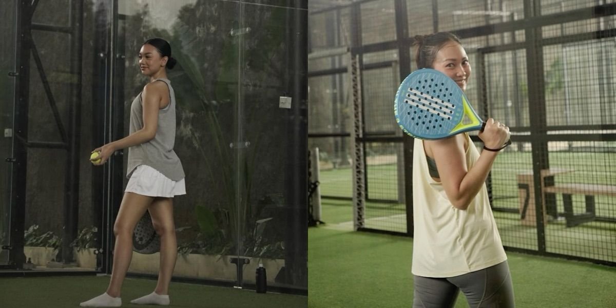 The Excitement of Nola Be3 and Naura Ayu While Playing Padel