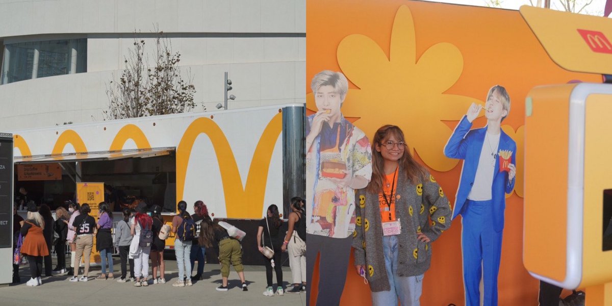 Snapshot of Thousands of ARMYs Enjoying McDonald's Food Truck, Free McDonald's at BTS Concert!