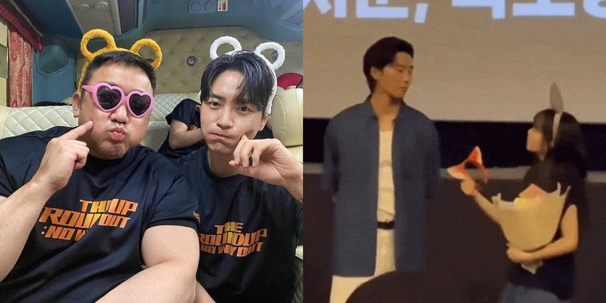 Portrait of Cute Top Korean Actor Wearing Headband During Film Promotion, Park Seo Joon Criticized for Refusing to Wear