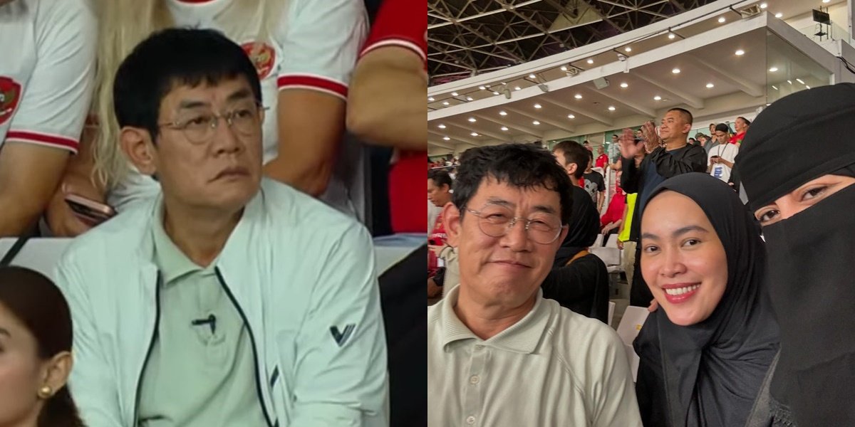 Portrait of Korean Comedian Lee Kyung Kyu Watching the Indonesia National Team vs Saudi Arabia Match at GBK, Fulfilling a Promise to Shin Tae Yong and Debuting on Instagram Ummi Pipik