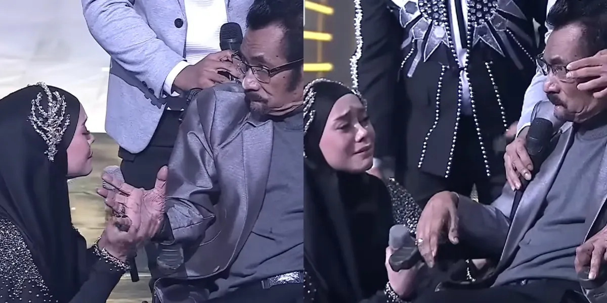 Portrait of Lesti Kejora Flooded with Tears While Paying Tribute to Hamdan ATT, Who Became a Mentor for Her at D'Academy