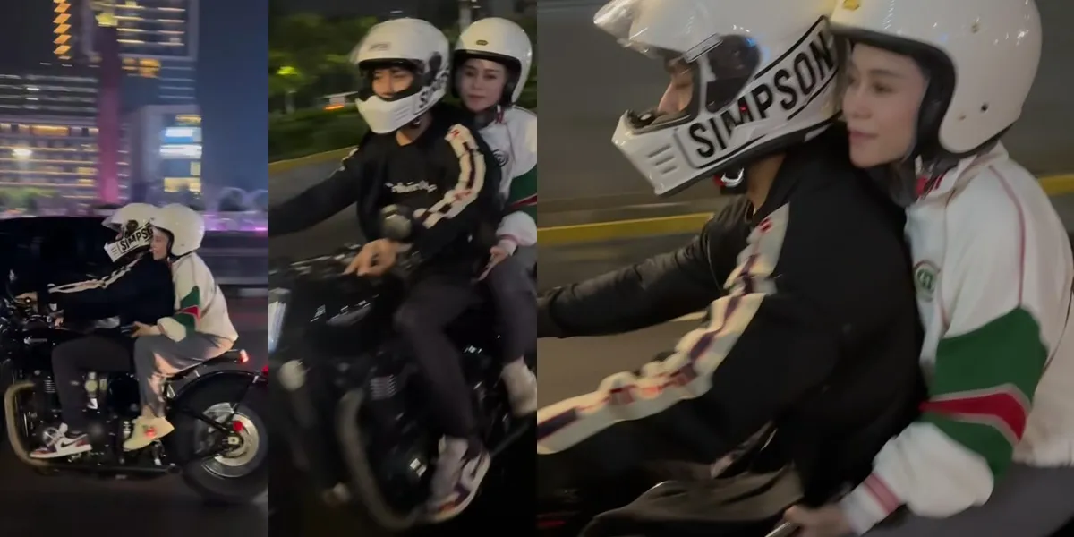 7 Photos of Lesti Accompanying Rizky Billar Riding at Night Around the City, Pasha Ungu Also Rides with His Wife
