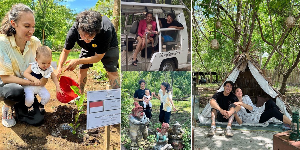 Nadine Chandrawinata and Dimas Anggara's Vacation Photos Inviting Baby Djiwa to Play in Nature, Fun Picnic - Planting Trees