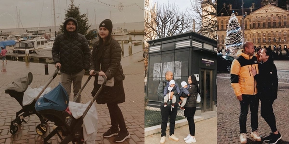 Portrait of Tistha Nurma and Afif Kalla's Vacation in Europe, Enjoying Winter with Adorable Sudais and Suhail