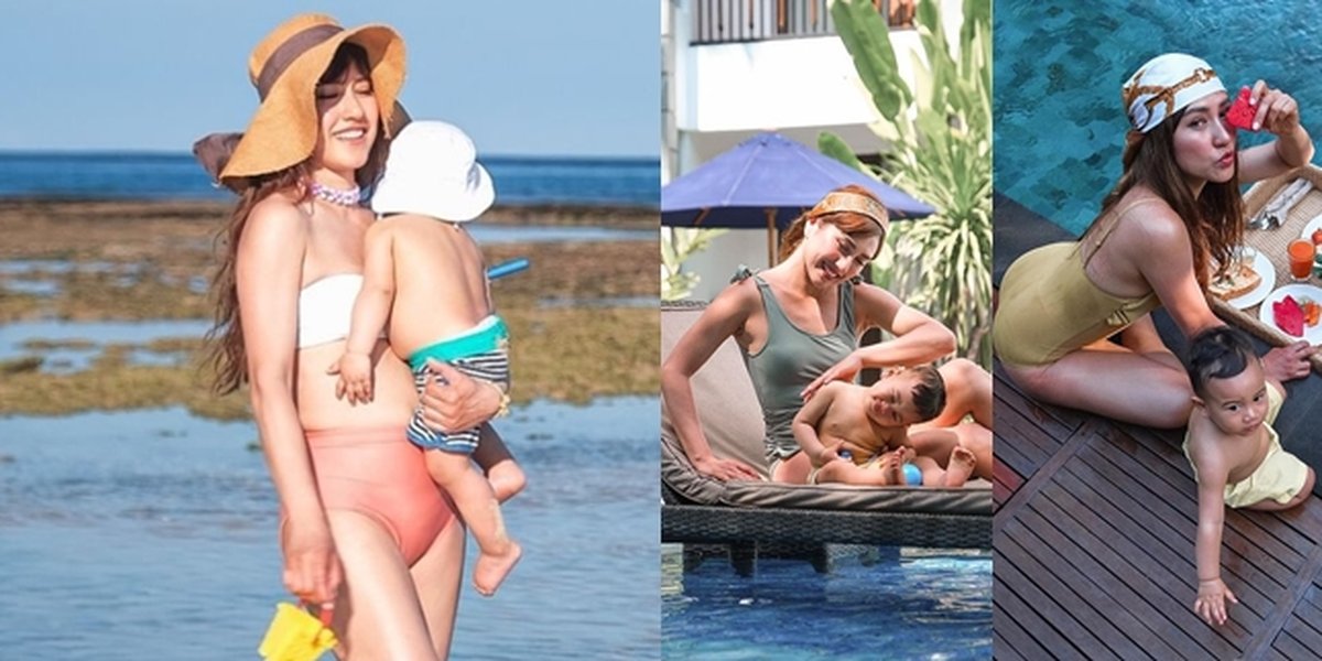 Hot Portrait of Louise Anastasya in a Bikini in Bali, Showing Off Her Flat Stomach After Giving Birth to Her First Child