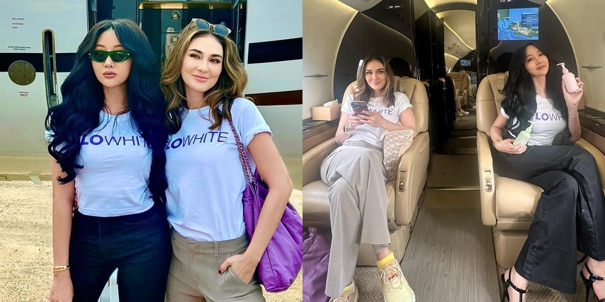 Portrait of Lucinta Luna and Luna Maya Riding a Private Jet, Feeling Like Twins and Afraid of Boyfriends Being Swapped