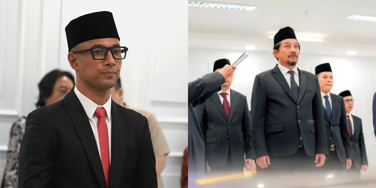 Portrait of Marcel Siahaan and Makki Ungu at the Inauguration as LMKN Commissioner 2025-2028, Prayed for Trustworthiness