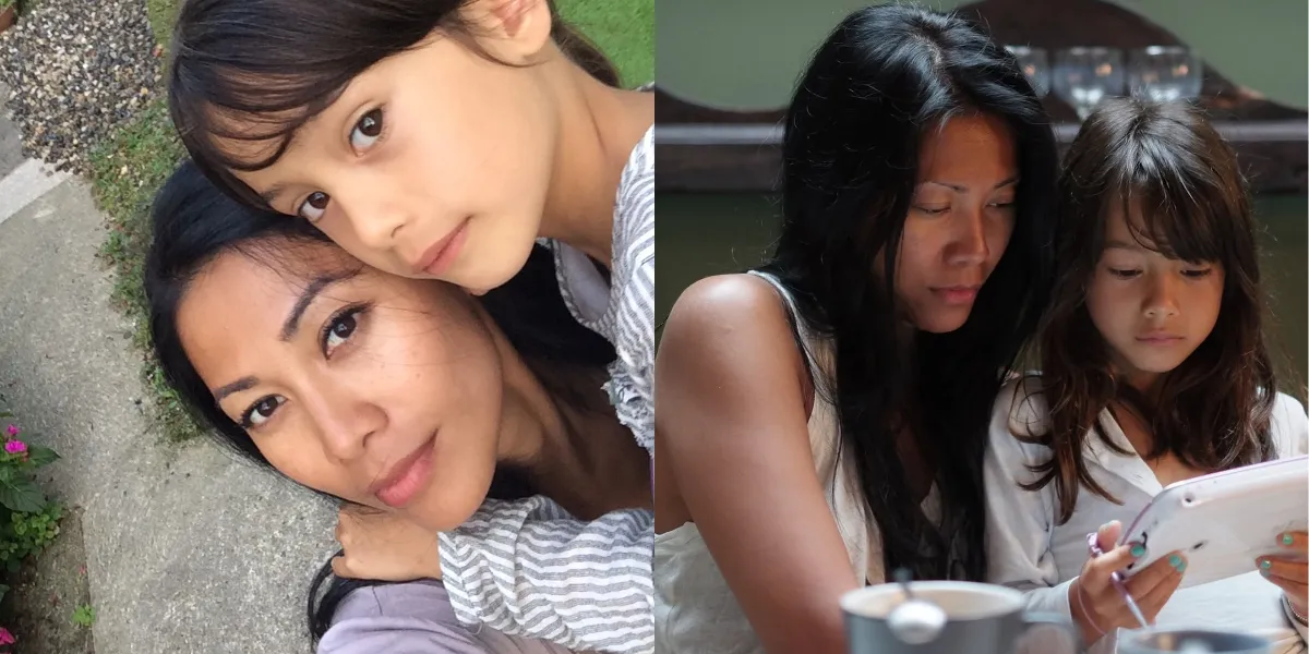 Portrait of Kirana's Childhood, the Only Daughter of Anggun C Sasmi, Her Face Was Previously Hidden