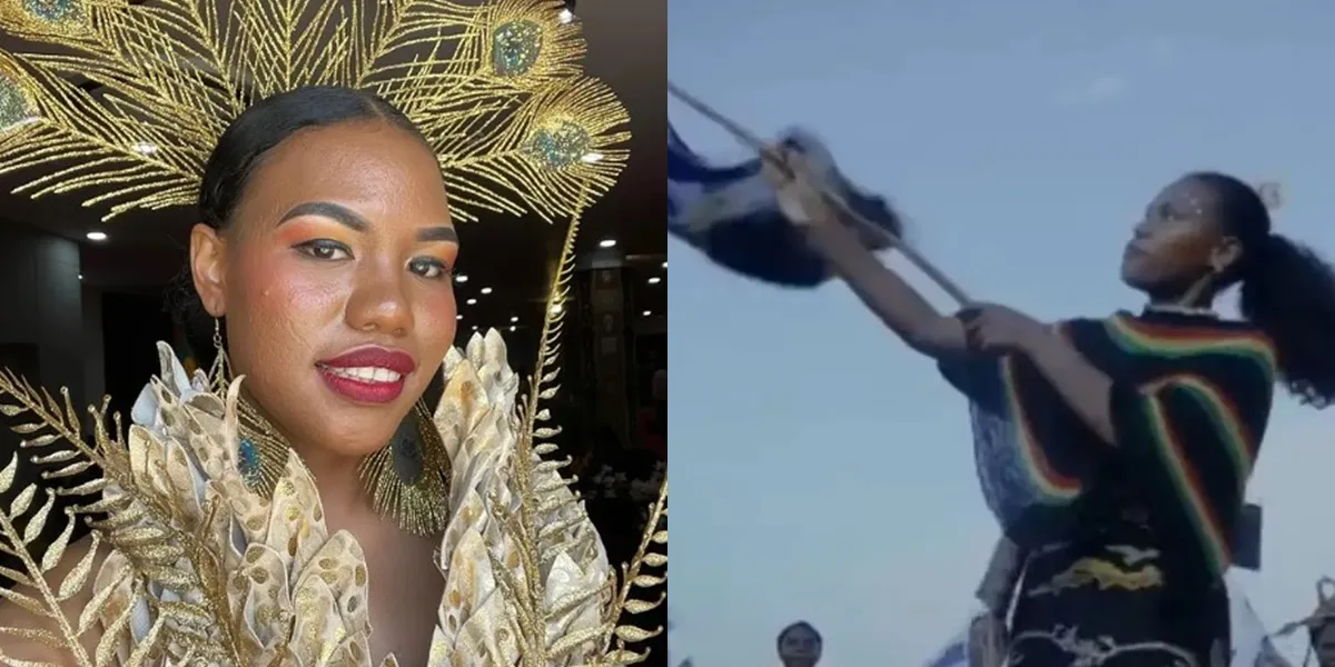 Portrait of Miss Papua Merince Kogoya Removed from Miss Indonesia 2025 After Viral Video of Flag Raising Israel