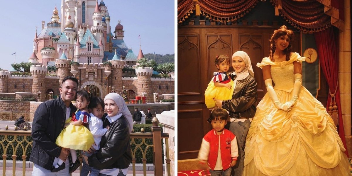 Portrait of Happy Moments of Kesha Ratuliu's Family Exploring the Wonders of Disneyland Hong Kong