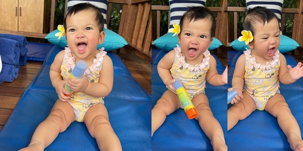 Nakeya Ayu's Portrait, Nola Be3's Daughter, Wearing a Swimsuit in Bali, Her 'Torn Bread' Thighs are Adorable!