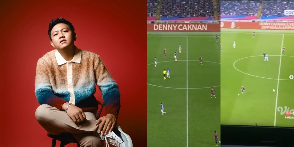 The Name Denny Caknan Appears on the e-Board During the Barcelona FC Match, His Reaction Becomes the Spotlight