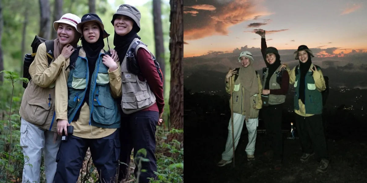 Portrait of Natasha Rizky Climbing Mount Batur, Stylish and Beautiful with Dian Ayu - Ratna Galih  